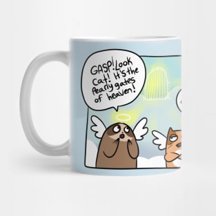 Cat and Sloth in Heaven Comic Mug